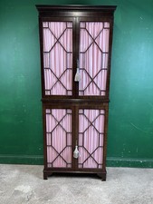 Vintage Astral Glazed Two Piece Cabinet Cupboard Display Unit