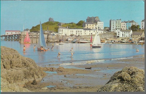 Lovely old postcard harbour - postcard,