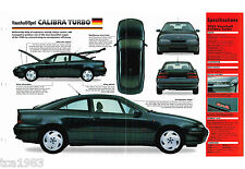 Vauxhall / Opel CALIBRA TURBO SPEC SHEET / Brochure: 1992,1993,......