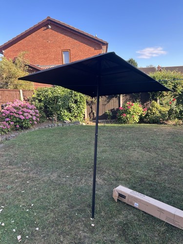 Garden vented parasol black - garden, -black