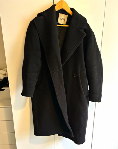 Cos women black long - black, wool