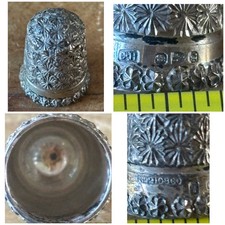 Charles Horner Solid Silver Thimble Size 7