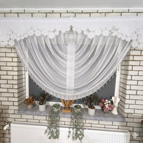 Modern voile curtain set - modern,