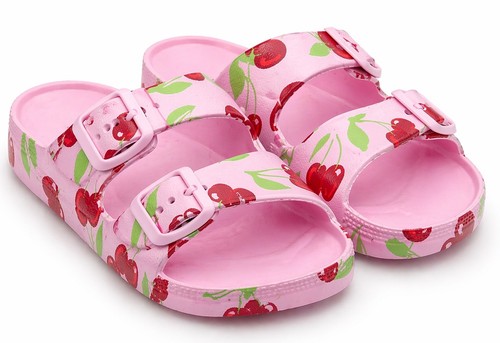 Pink cherry sliders size 4 - cherry,