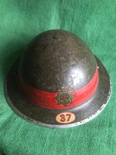 WW2 National Fire Service  Helmet Dated 1939 London Area No.37a Original