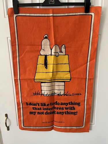 Vintage snoopy tea towel - snoopy,