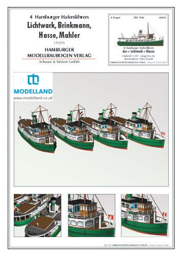 Hamburg harbor ferries card - harbor,