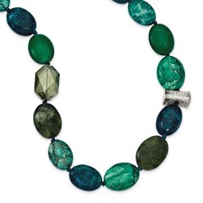 Sterling Silver Jade, Crystal