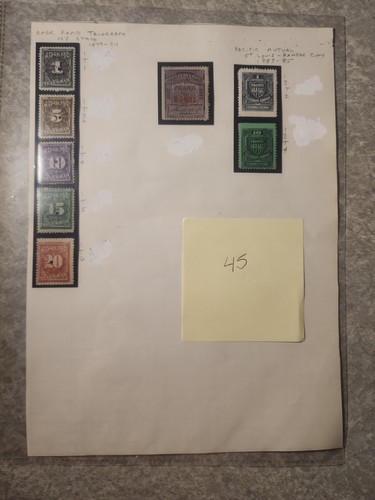 Telegraph stamps back of - telegraph,