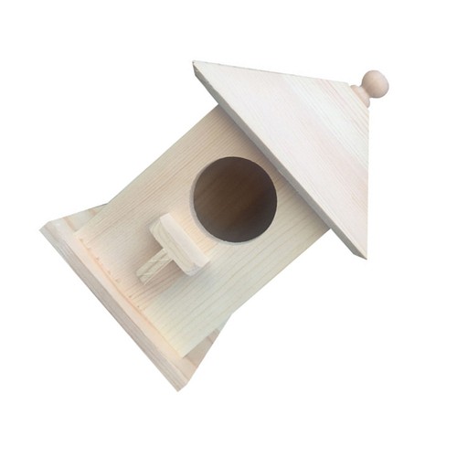 White wooden bird - white,