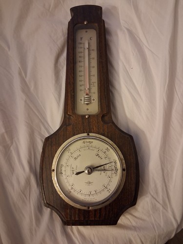 Vintage barometer thermometer - vintage,