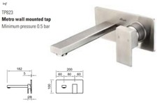 Stonearth 'Metro' Stainless Steel Wall Mounted Tap - Brand New & Boxed RRP £345