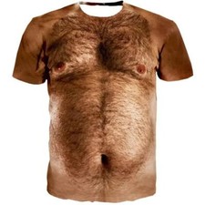 3D T-Shirt Funny Hairy Chest