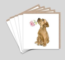 Dog Flower Notelets - 5