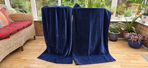 Vintage blue cotton - cotton, velvet