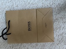 Hugo Boss Gift Bag Paper Small 22 x 30 x 10cm Brown Genuine Brand New