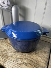 copco denmark cast iron. Casserole. Large. Blue. 21.5cm Diameter 14cm Tall