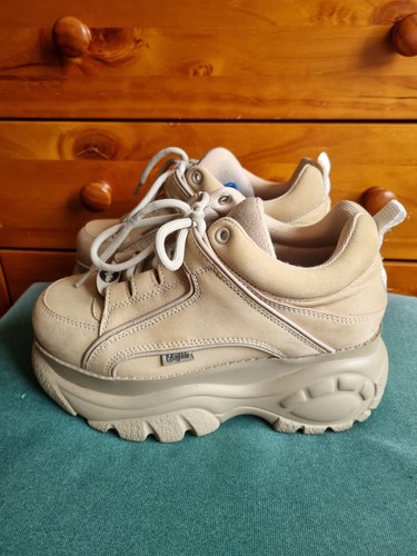Buffalo platform shoes cream - buffalo,