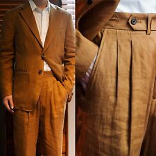 Men's Suit Brown Linen