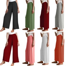 Women Ladies Wide Leg Palazzo