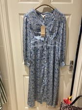 Monsoon Dress 16 Blue Floral