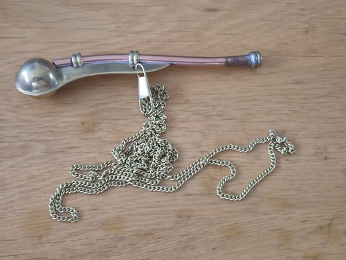 Brass boatswain whistle w - brass, 5"w