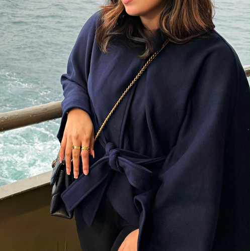 Women blue cape - women’s,