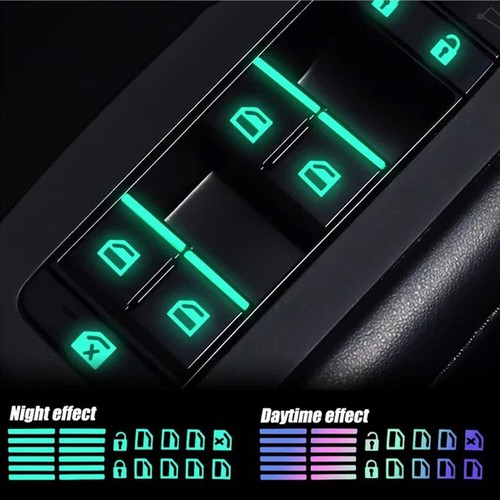 Colorful luminous car button - colorful,