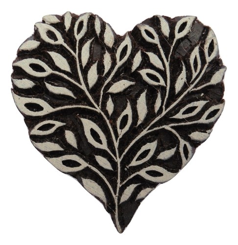 Heart floral wooden - heart, stamp