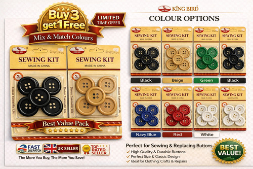 Large 28mm sewing buttons - 28mm,