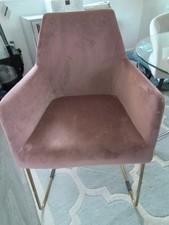 VELVET CHAIR dusky pink rose gold - Dwell