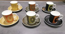Susie Cooper / Wedgwood Coffee Set in the ' Carnaby Daisy ' Pattern