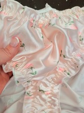 Luxury Vintage Style Floral Silk Satin CD TV Sissy Panties Knickers 1 XL 18