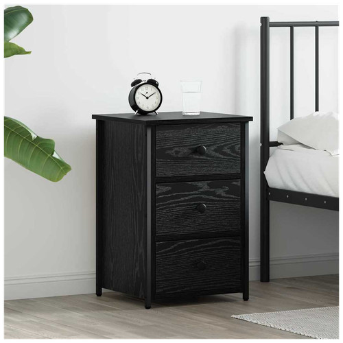 Bedside table black oak - table,