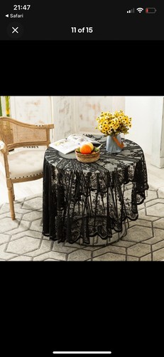 Round lace tablecloth - round,