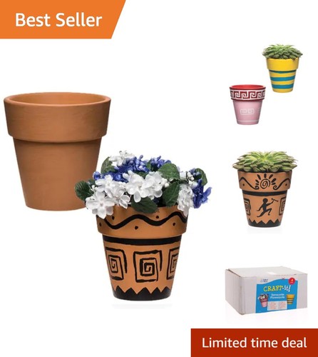 Mini terracotta pot set 4 - terracotta,