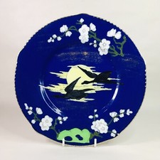 Vintage Solian Ware Soho Pottery Hand Painted Chinoiserie Style Decorative Plate