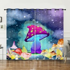 Magic Mushroom House Curtains