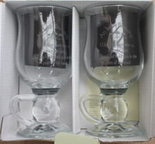 Galway Crystal Irish Blessing Latte (1 Pair), Clear - New Danaged Box