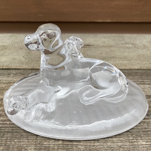 Frosted clear glass labrador - glass,