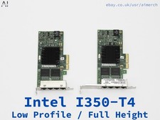 Intel I350-T4 Low Profile/Full Height Intel Quad Port ethernet card. pfsense NIC