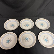Alfred Meakin Blue Roses 6 x
