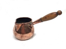 Antique Kitchenalia - Victorian Small Copper Brandy Pan Spirit Warming Saucepan