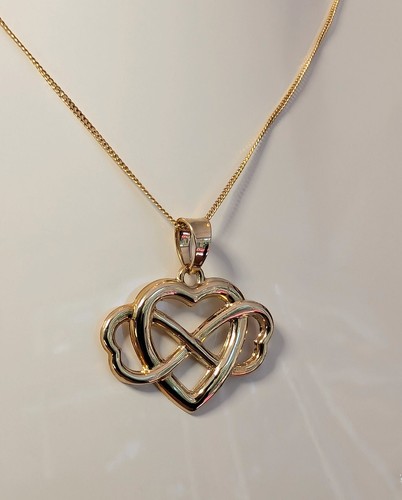 9ct yellow gold infinity - 9ct, heart
