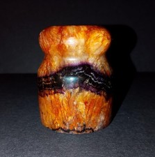 VINTAGE BLUE JOHN FLUORITE SMALL POT / MINI VASE. TREAK CLIFF CAVERN? SUPERB.
