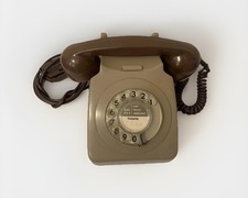 Vintage Two Tone Brown GPO 746 GNA 71/1 Rotary Dial Telephone Home Phone