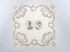 Vintage Coronation Handkerchief Hanky 1930s King George VI Souvenir 1937 1N