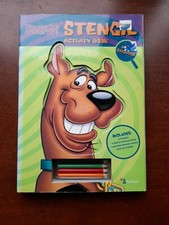 Scooby-Doo Stencil Activity Book With Pencils 2005 Flair Funtastic 