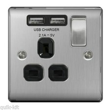 Brushed Steel Chrome Switches