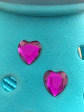 2 Amethyst Purple Gem Heart